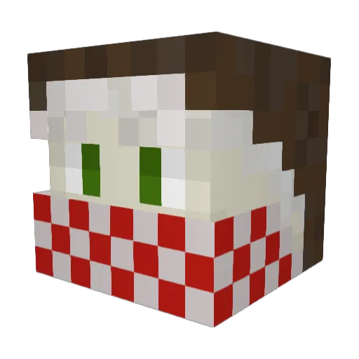 Commpisto Minecraft avatar head, 3D render