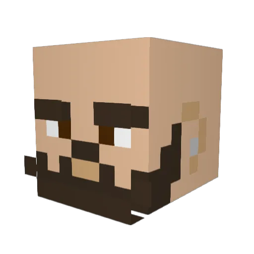 CommunistJohn Minecraft avatar head, 3D render