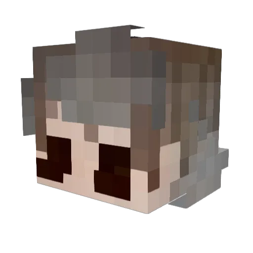CommunistPeasant Minecraft avatar head, 3D render