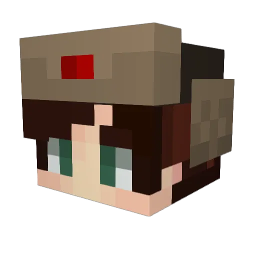 CommunistSage123 Minecraft avatar head, 3D render