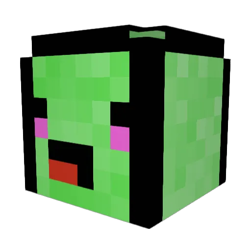 ComonlyJ Minecraft avatar head, 3D render