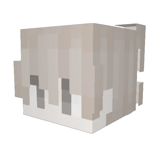 Comp0sed Minecraft avatar head, 3D render