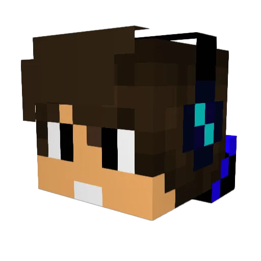 CompKing Minecraft avatar head, 3D render