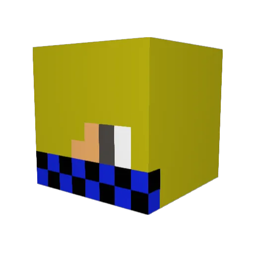 Compatriot Minecraft avatar head, 3D render