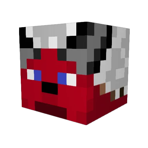 Compdr Minecraft avatar head, 3D render