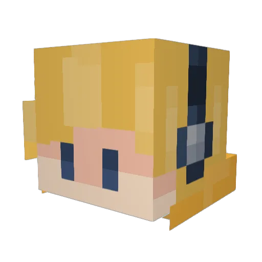 CompetentGiraffe Minecraft avatar head, 3D render