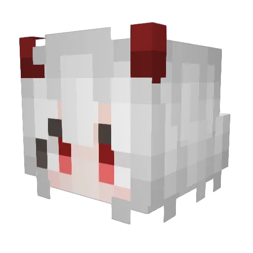 CompleOfficial Minecraft avatar head, 3D render