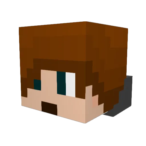 CompleteManiacs Minecraft avatar head, 3D render
