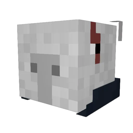 Completroxuwu Minecraft avatar head, 3D render