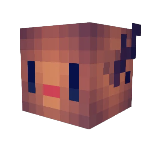Complex_Reindeer Minecraft avatar head, 3D render