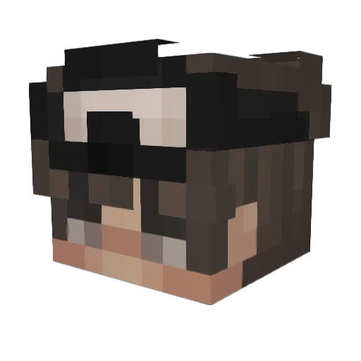 Complier Minecraft avatar head, 3D render