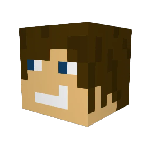 Complimenti Minecraft avatar head, 3D render