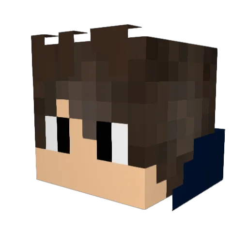 Componnent_Scrol Minecraft avatar head, 3D render