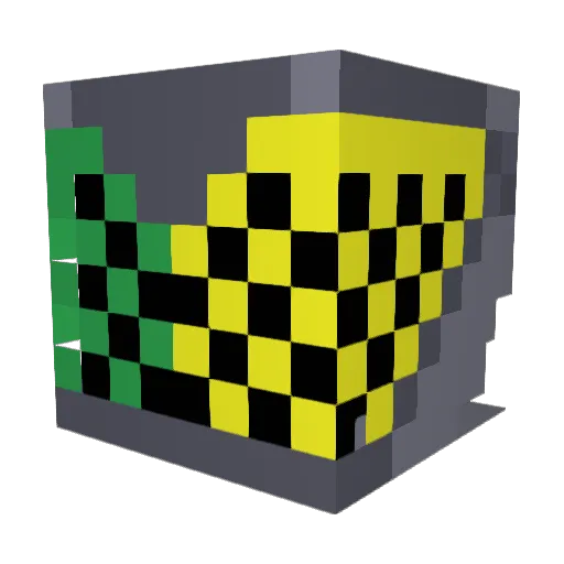 CompositeArmour Minecraft avatar head, 3D render