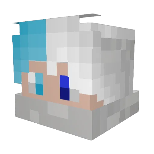 CompoteMonPote Minecraft avatar head, 3D render