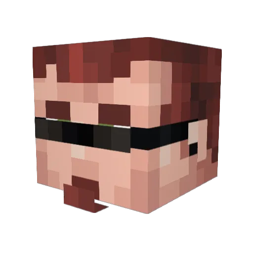 Computer55 Minecraft avatar head, 3D render