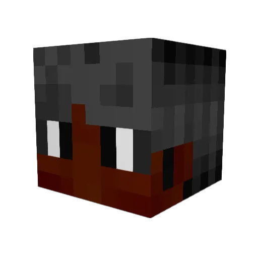 ComputerGold Minecraft avatar head, 3D render