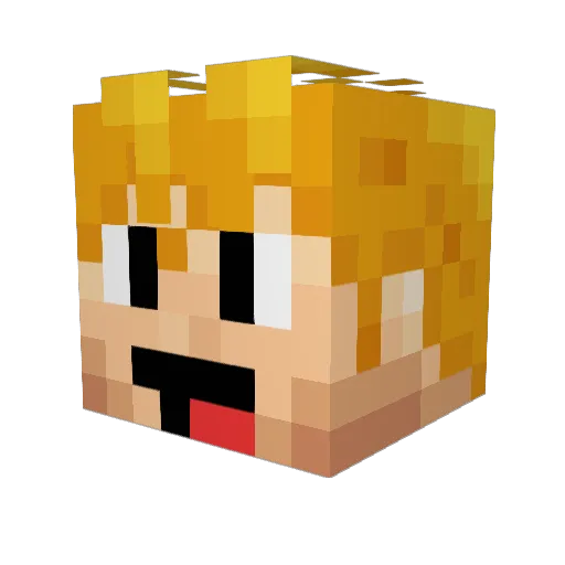 ComputerMystic Minecraft avatar head, 3D render
