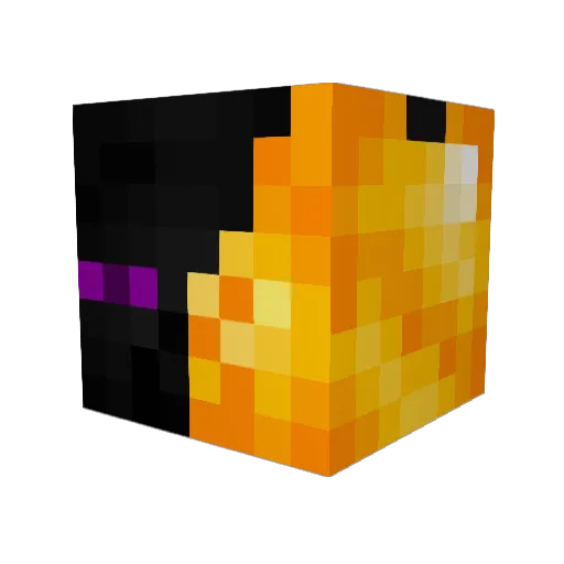 ComputerScherm Minecraft avatar head, 3D render