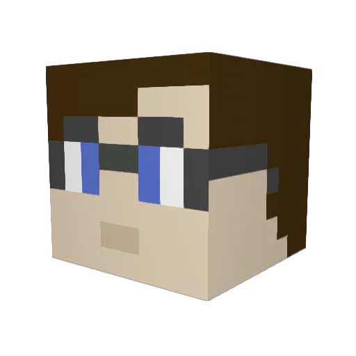 ComputerZombie15 Minecraft avatar head, 3D render