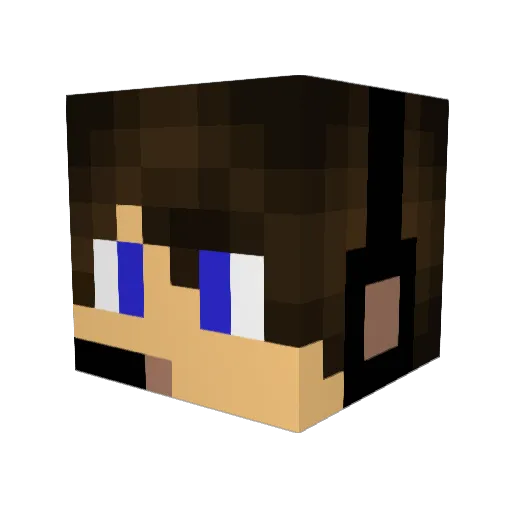 Computer_2000 Minecraft avatar head, 3D render