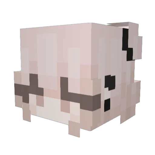 Computerbox Minecraft avatar head, 3D render