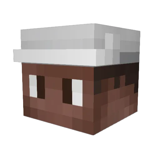 Computerization Minecraft avatar head, 3D render