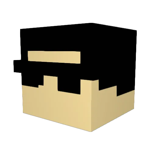 Computershare Minecraft avatar head, 3D render