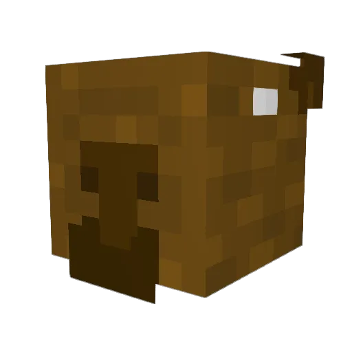 ComputingCapybar Minecraft avatar head, 3D render