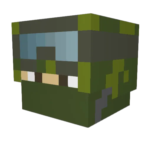 Comrade9817 Minecraft avatar head, 3D render