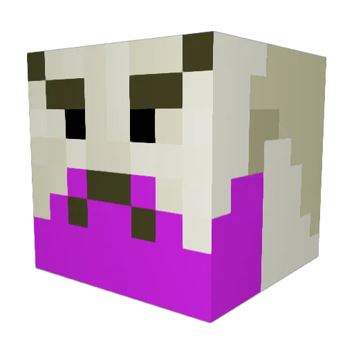 ComradeCrunch Minecraft avatar head, 3D render