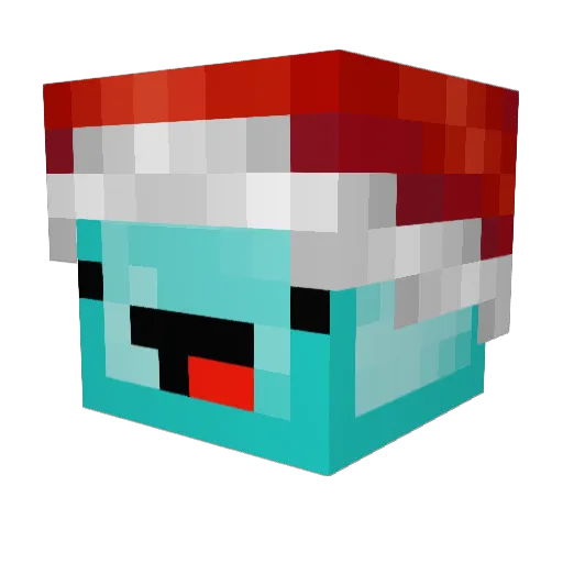 ComradeDiamond Minecraft avatar head, 3D render