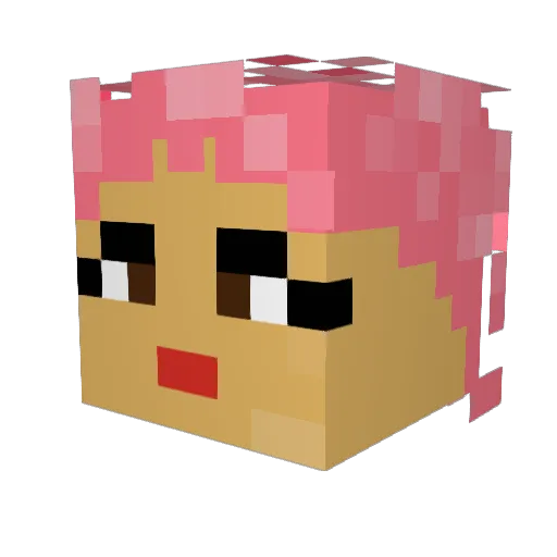 ComradeDogo Minecraft avatar head, 3D render