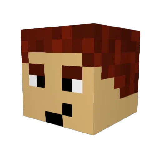 ComradeMcM Minecraft avatar head, 3D render