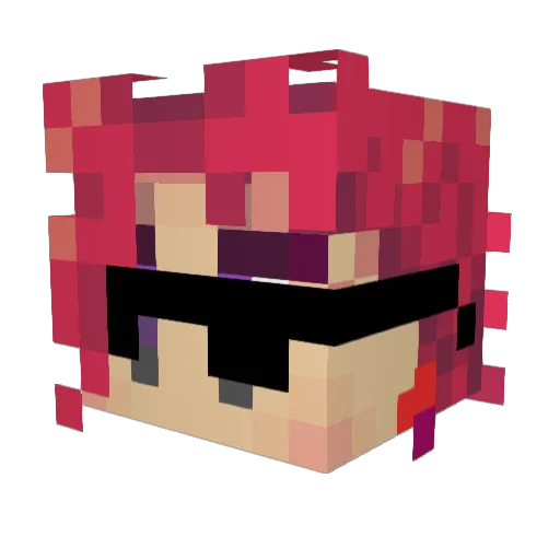 ComradeNano Minecraft avatar head, 3D render