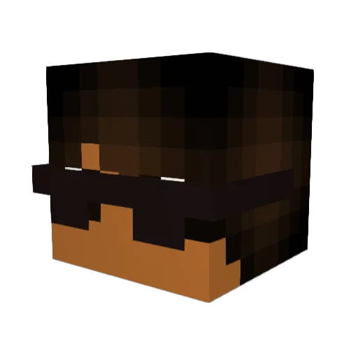ComradePupper Minecraft avatar head, 3D render