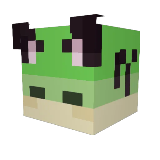 ComradeVickers Minecraft avatar head, 3D render