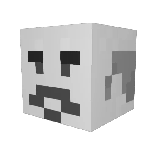 Comrade_Crow Minecraft avatar head, 3D render
