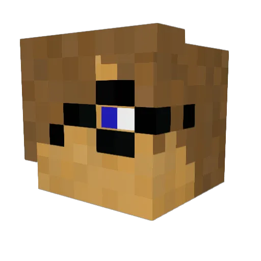 Comrade_Harls Minecraft avatar head, 3D render