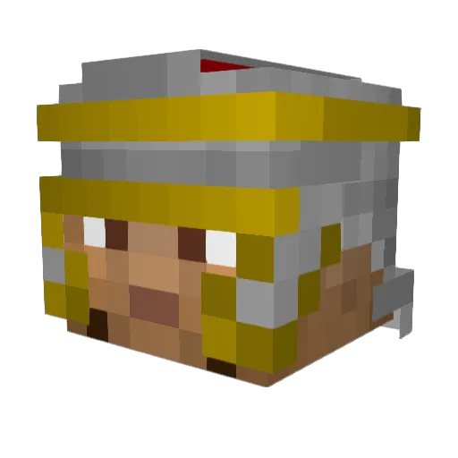Comradian Minecraft avatar head, 3D render
