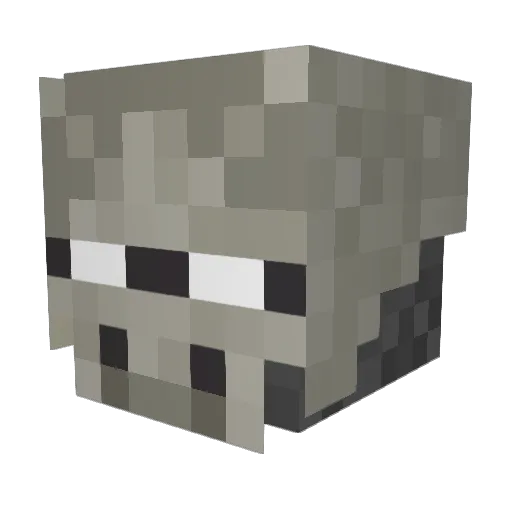 Comulost Minecraft avatar head, 3D render