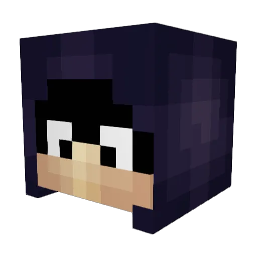 Con1154 Minecraft avatar head, 3D render