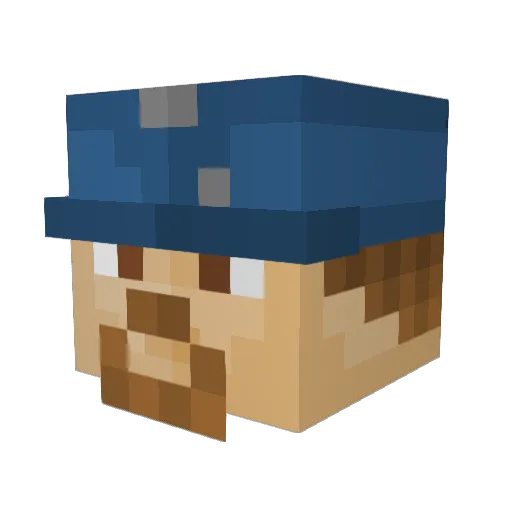 Con42ner Minecraft avatar head, 3D render