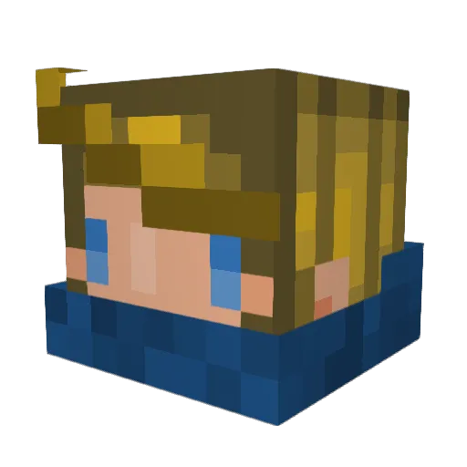 Con937 Minecraft avatar head, 3D render