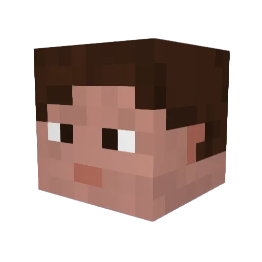ConBirb Minecraft avatar head, 3D render