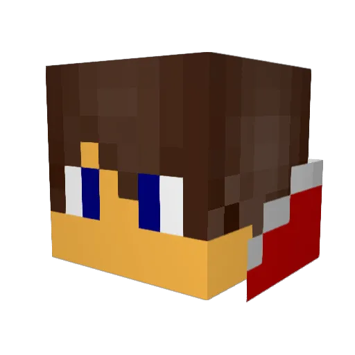 ConHunt02 Minecraft avatar head, 3D render