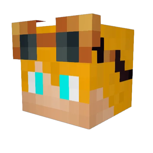 ConJG Minecraft avatar head, 3D render