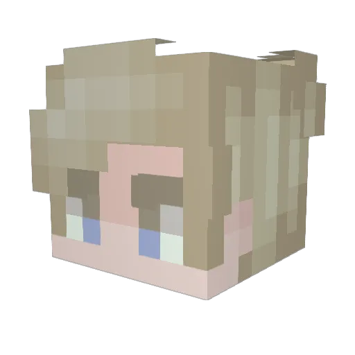 ConJack Minecraft avatar head, 3D render
