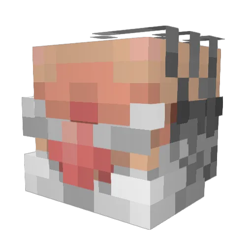ConMDS Minecraft avatar head, 3D render