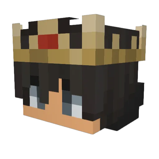 ConMan17_ Minecraft avatar head, 3D render